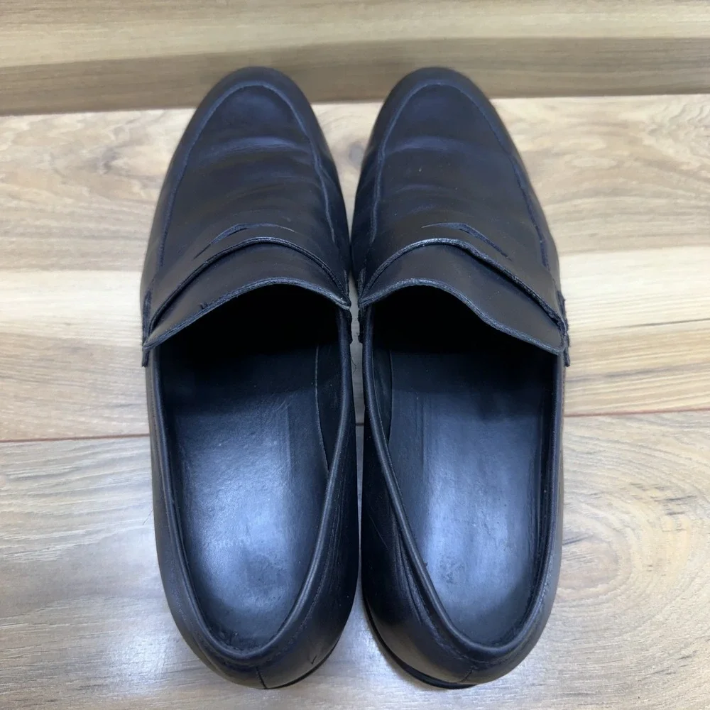 Allen Edmonds Lake Como Penny Loafers‎ Mens 11 11.5 ? Vibram Soles Black Leather